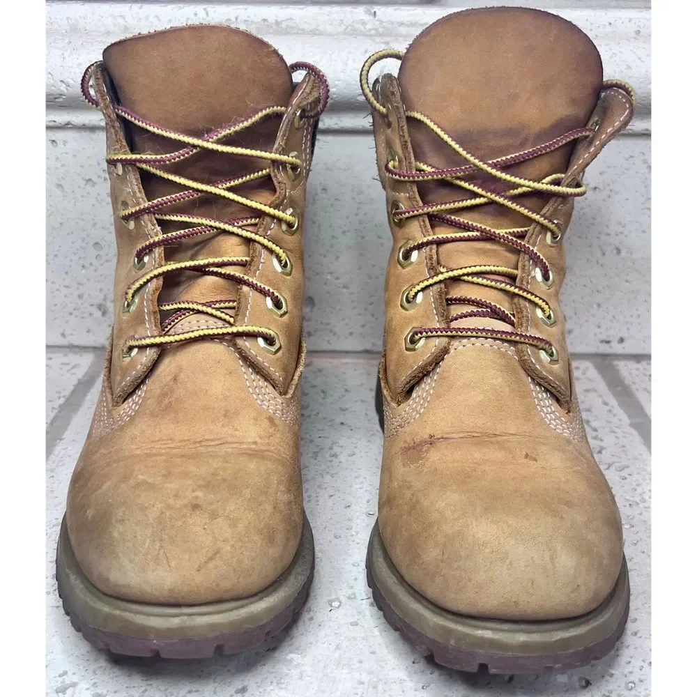Timberland Boys Kids Youth 6 inch Leather Ankle Boots “Butter Timbs” Size 5